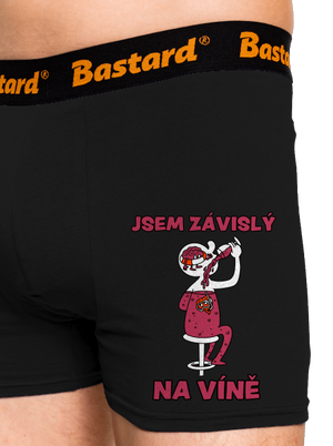 Závislý na víně boxerky Black