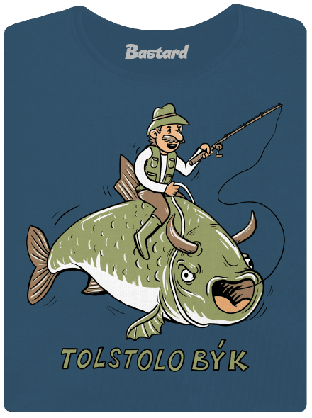 Tolstolobýk dámské tričko premium Petrol Blue