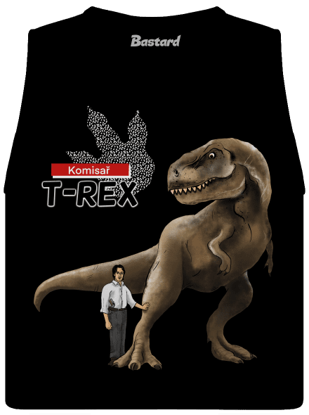 Komisař T-Rex dámské tílko volné Black