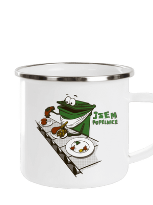 Popelnice plecháček White