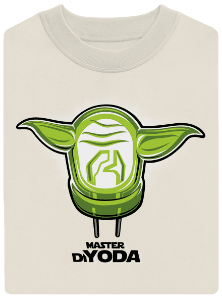 Mistr DiYoda unisex mikina bez kapuce Off White