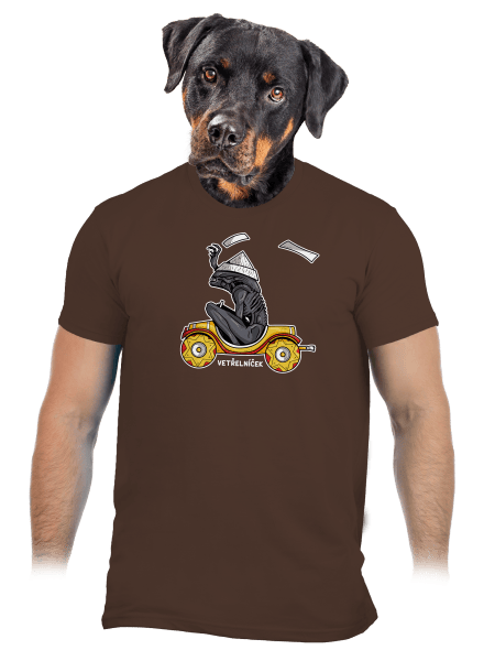 Vetřelníček pánské tričko Brown