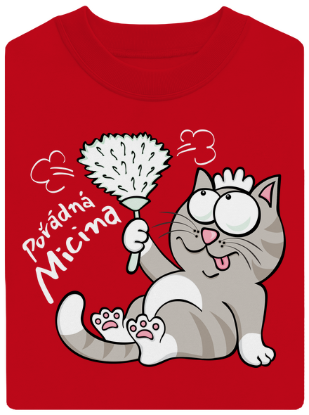 Macek a Micina unisex mikina bez kapuce Red