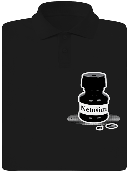Netušim pánská polokošile Black