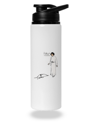 Luke a Leia lahev na vodu White