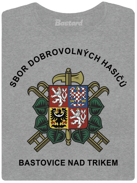 Sbor dobrovolných hasičů s vlastním erbem obce dámské tričko Dark Gray Melange