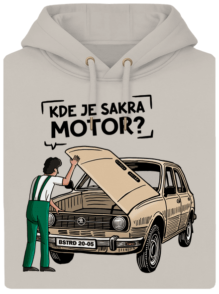 Kde je motor? unisex mikina premium Pastel Macchiato