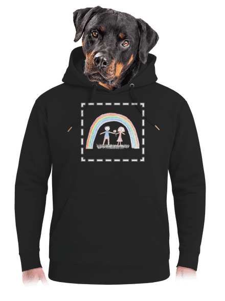 Dětské kresby - nahraj vlastní unisex mikina premium Dark Black