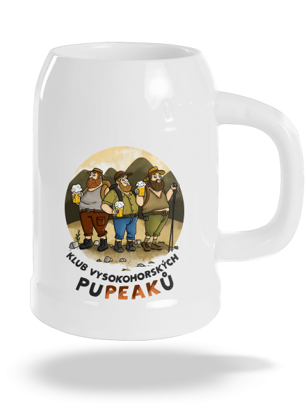 Klub pupeaků půllitr White