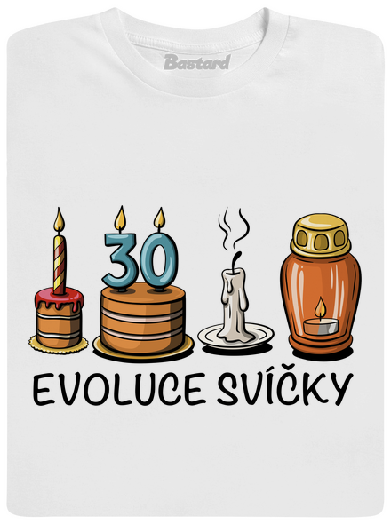 Evoluce svíčky dětské tričko White