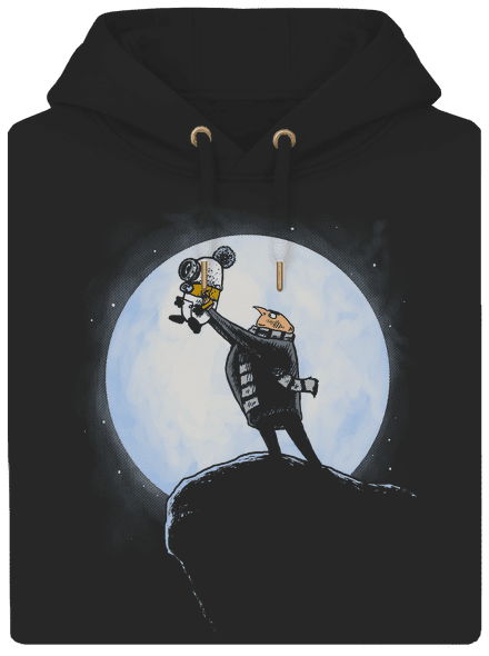 Mimoní král unisex mikina premium Dark Black