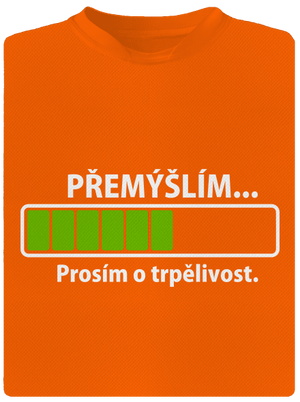 Přemýšlím dětské sportovní tričko Neon Orange