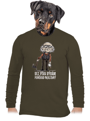 Neklidný bez piva pánské dlouhý rukáv Urban Khaki