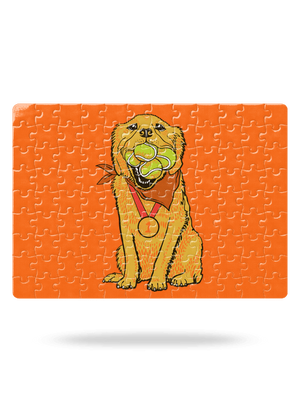 Zlatý retrívr puzzle White