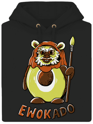 Ewokado unisex mikina premium Dark Black