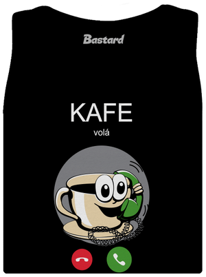 Kafe volá dámské tílko klasické Black