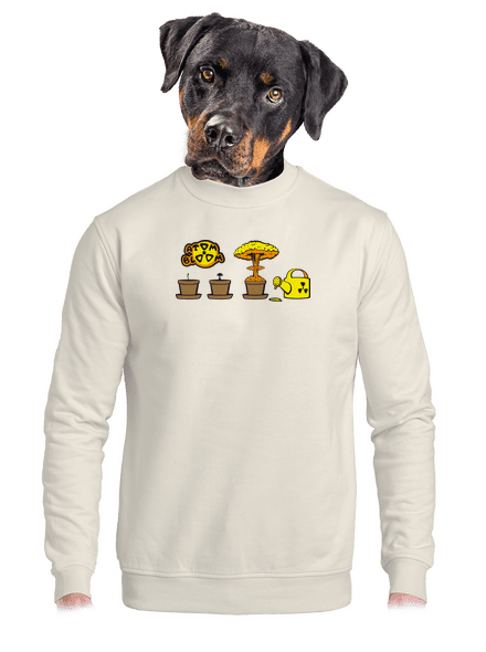 Atomový květ unisex mikina bez kapuce Off White