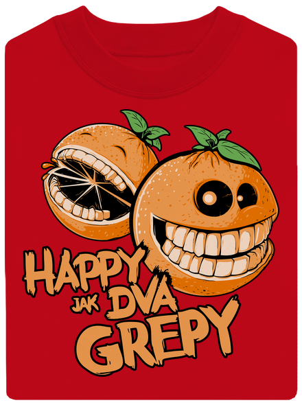 Happy grepy unisex mikina bez kapuce Red