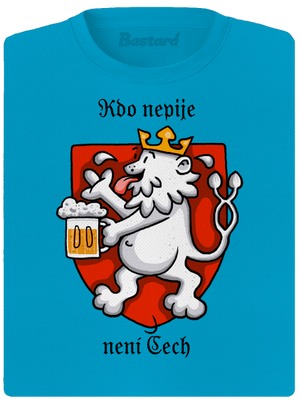 Kdo nepije, není Čech dámské sportovní tričko Blue Atol