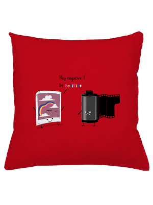 Buď pozitivní polštář Red
