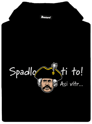 Spadlo ti to pánská mikina klokanka Black