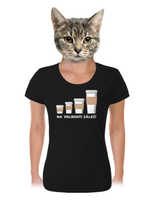 Na velikosti záleží dámské tričko Black