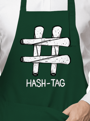 Hash tag zástěra Bottle Green