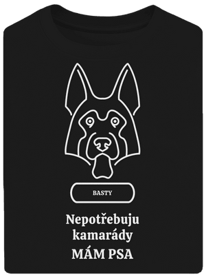 Nemůžu, mám psa unisex tričko oversized Black