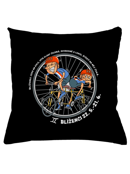 Cyklistický horoskop: Blíženci polštář Black