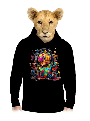 Workaholic robot dětská mikina klokanka Black