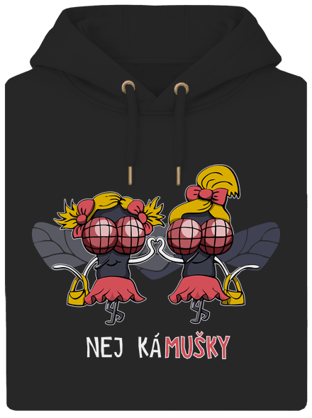Nej kámušky unisex mikina premium Dark Black