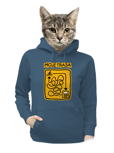 Moje trasa dámská mikina klokanka Denim
