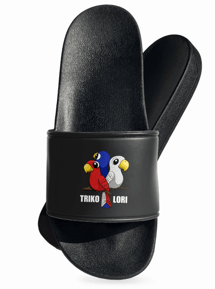 Trikolori pantofle Black