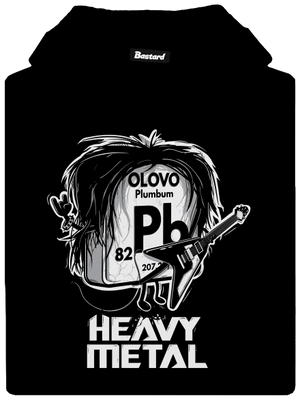 Heavy Metal pánská mikina klokanka Black