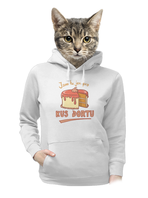 Pro kus dortu dámská mikina klokanka White