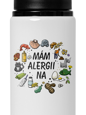 Mám alergii na... + fix lahev na vodu White