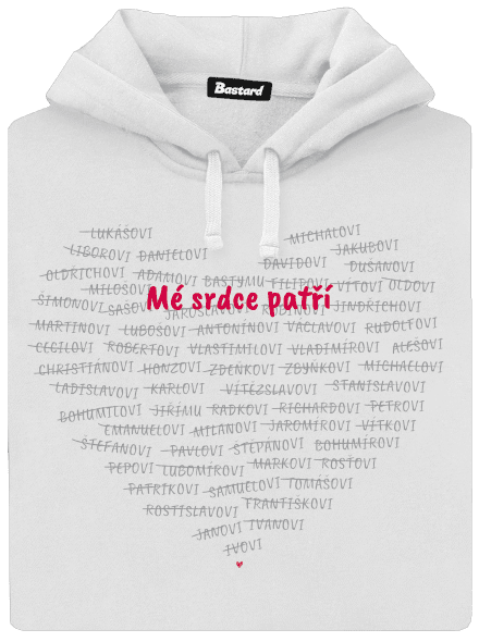 Mé srdce patří dámská mikina klokanka White