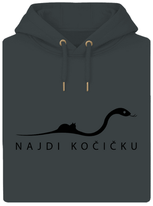 Najdi kočičku unisex mikina premium Charcoal