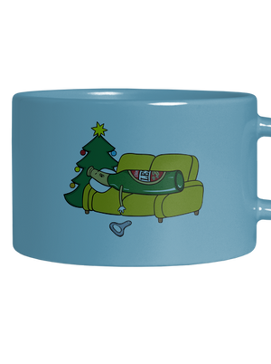 Vánoční ležák hrnek makronka Blue Macaron