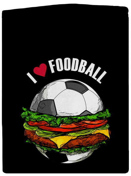 Foodball pánská mikina na zip Black