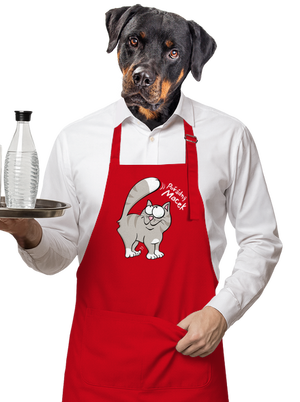 Macek a Micina zástěra Red