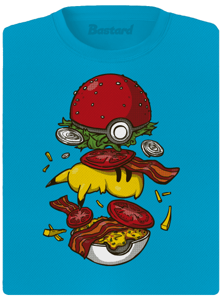Pokémon burger dámské sportovní tričko Blue Atol