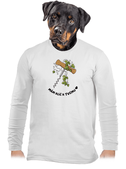Otevři mé srdce pánské dlouhý rukáv White