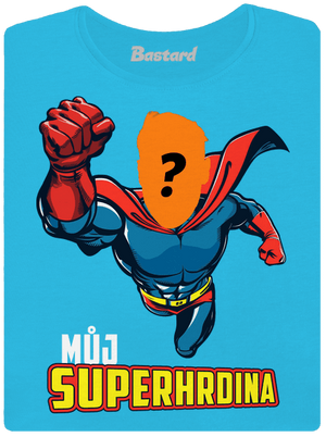 Můj superhrdina dámské tričko s lemem Blue Atol