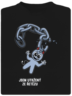 Utržený ze řetězu pánské sportovní tričko Black