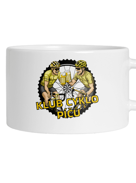 Klub cyklo píčů hrnek makronka White