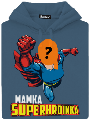 Mamka superhrdinka dámská mikina klokanka Denim