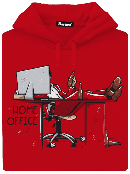 Home Office pánská mikina klokanka Red