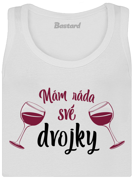 Dvojky dámské tílko klasické White