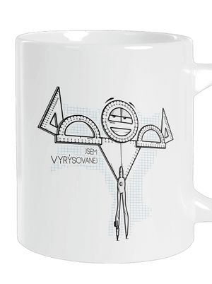 Vyrýsovanej velký hrnek White